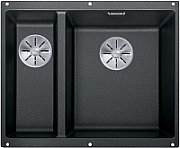 картинка Кухонная мойка Blanco Subline 340/160-U правая цвет черный арт. 525986 от магазина Мойки онлайн