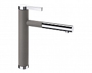 картинка LINEE-S хром/серый беж смеситель от магазина Мойки онлайн