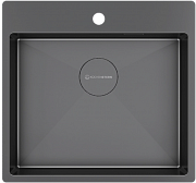 картинка Мойка для кухни Kuchenstern WERK 60 AISI 304/R10 вороненая сталь 507GM50 от магазина Мойки онлайн